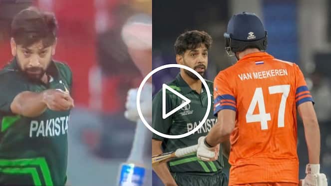 [Watch] Haris Rauf And Paul Van Meekeren's 'Ugly Fight' During World Cup Game